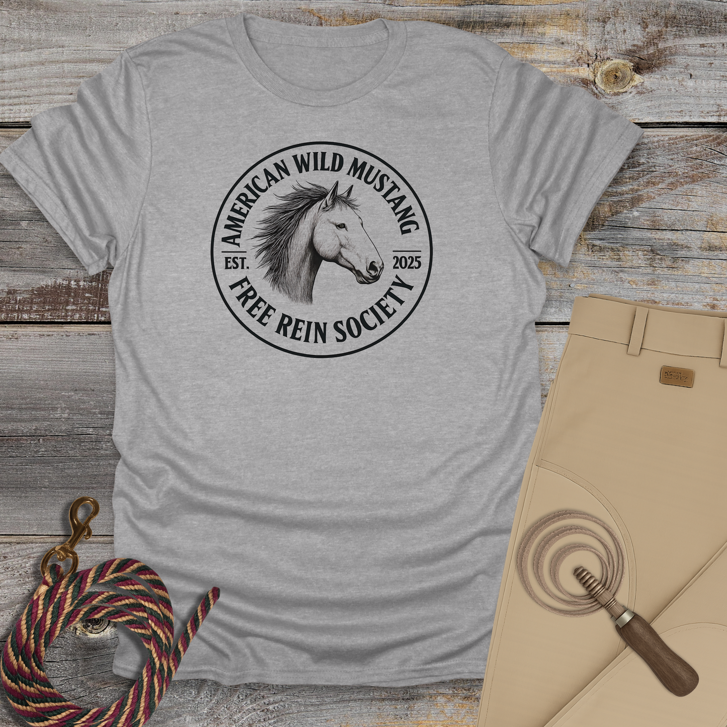 American Wild Mustang – Free Rein Society T-Shirt