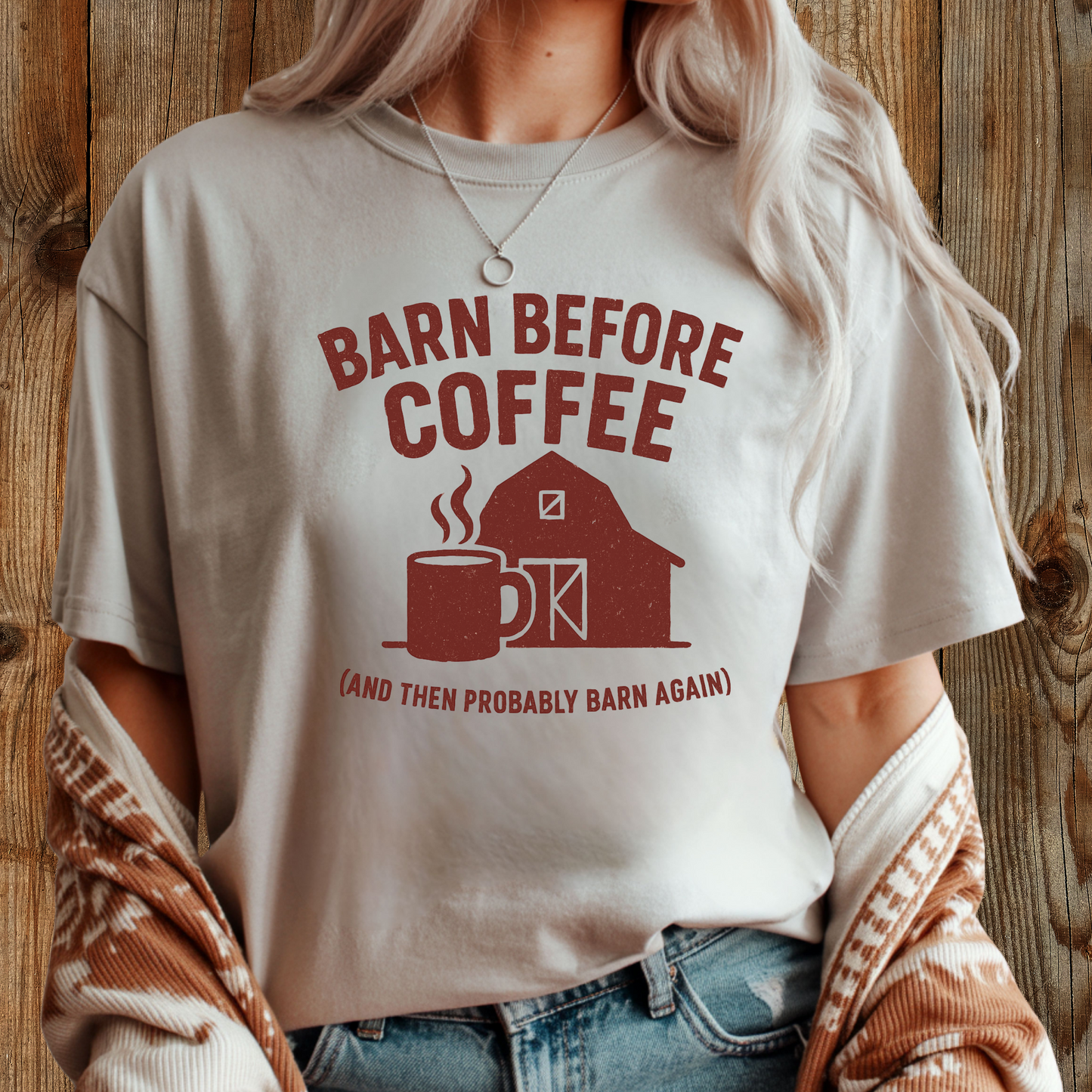 Barn Before Coffee T-Shirt