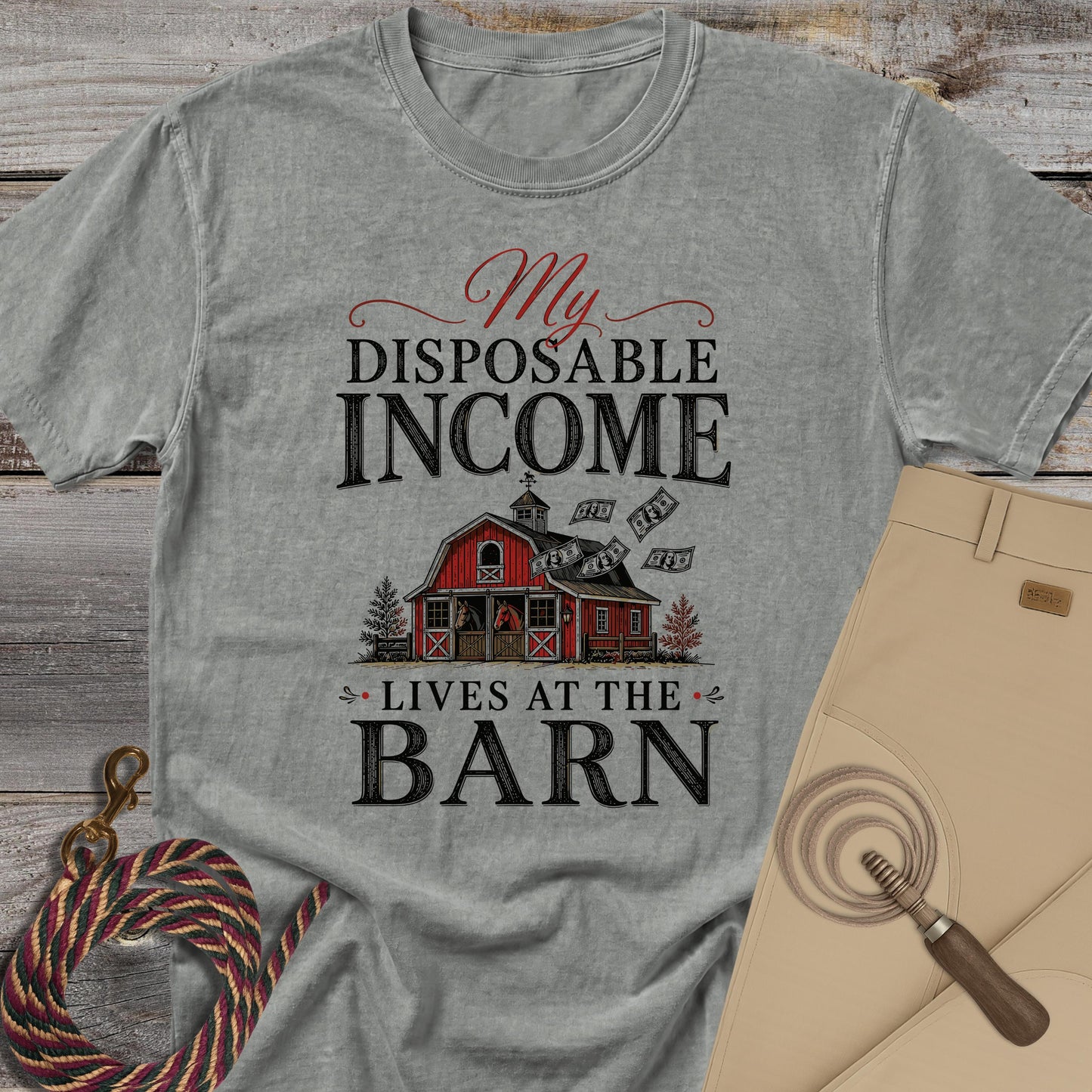 My Disposable Income Lives at The Barn T-Shirt
