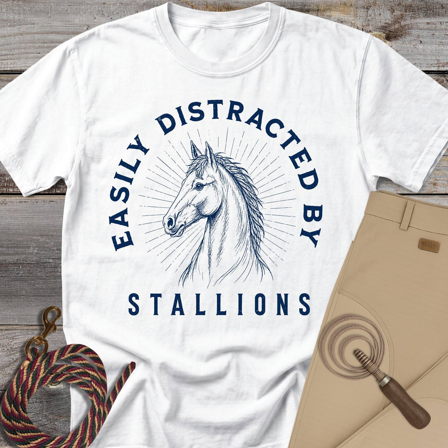 Easily Distracted by Stallions T-Shirt