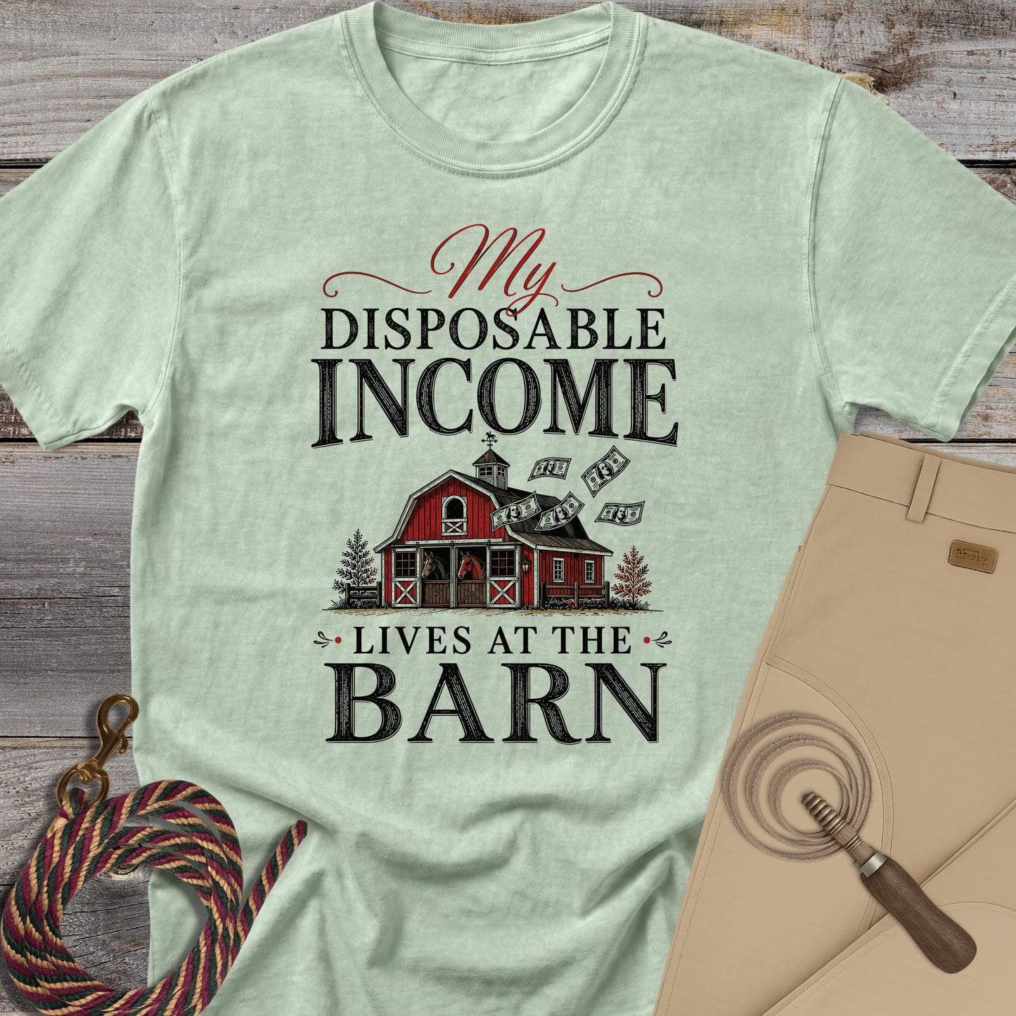 My Disposable Income Lives at The Barn T-Shirt