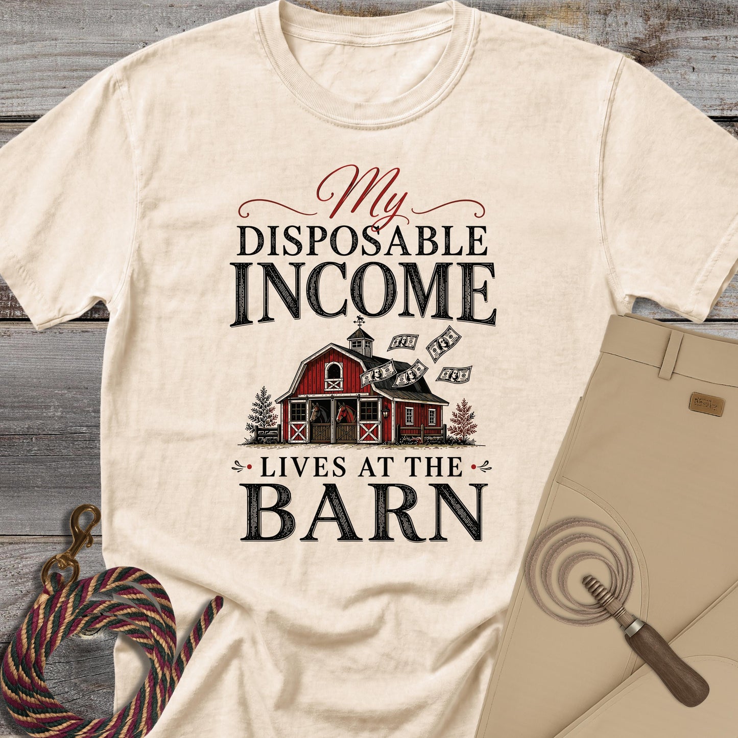 My Disposable Income Lives at The Barn T-Shirt