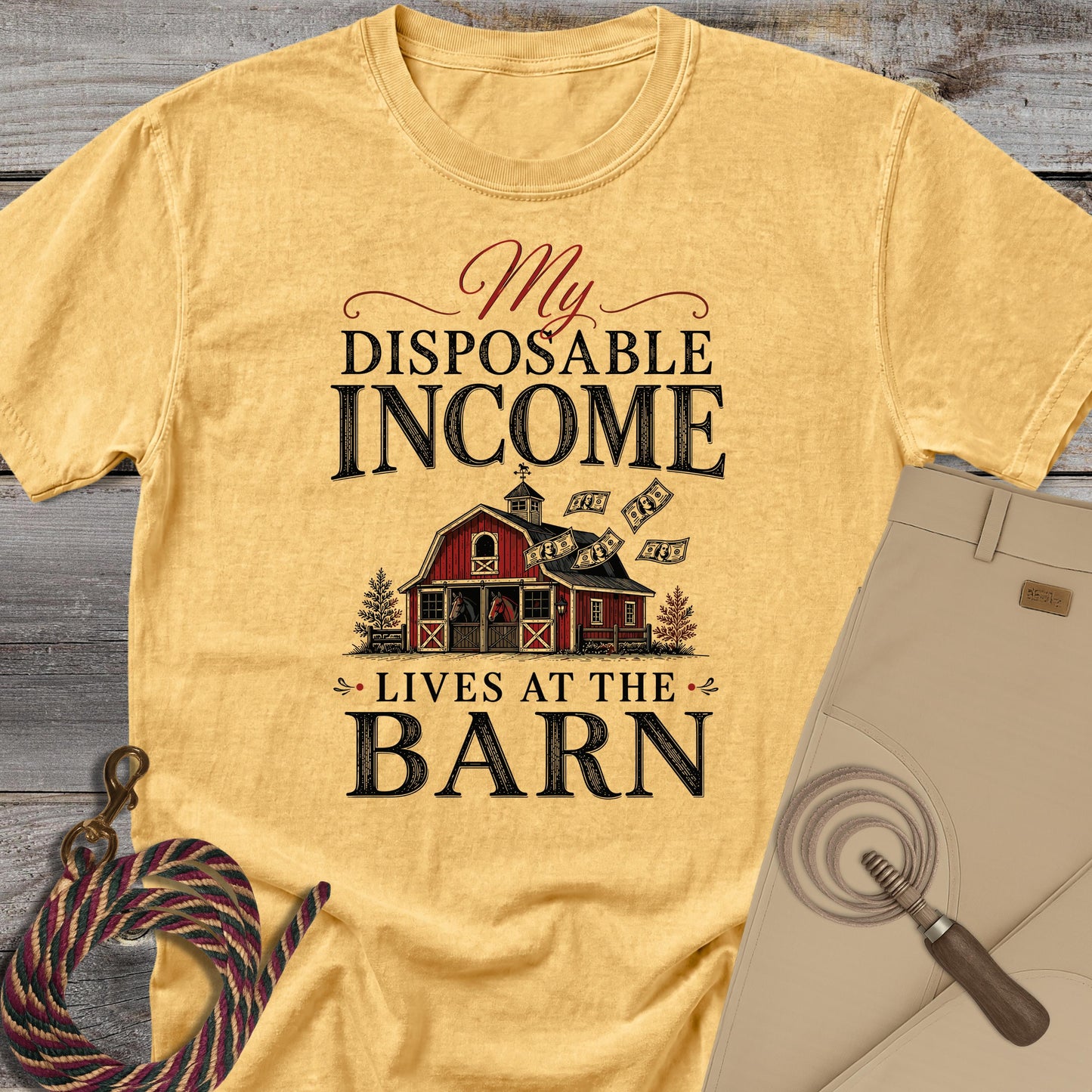 My Disposable Income Lives at The Barn T-Shirt