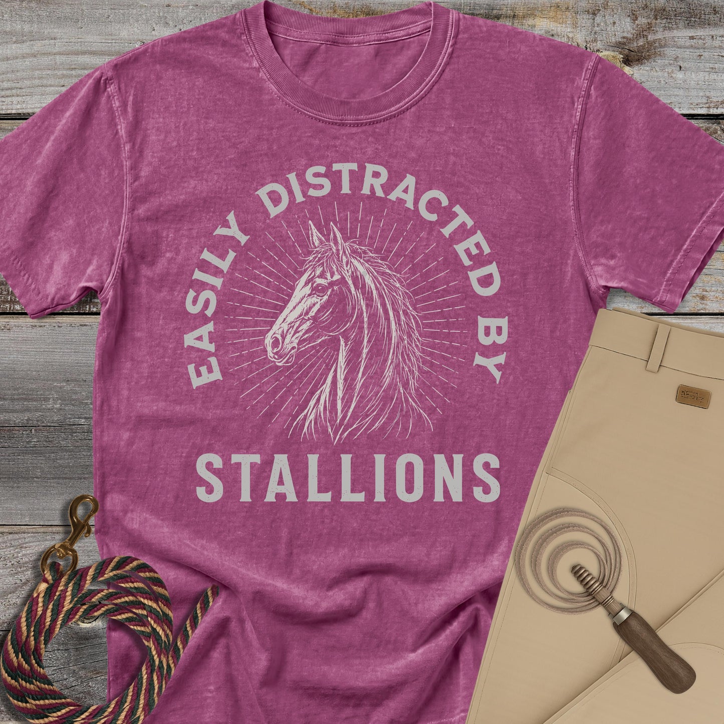 Easily Distracted by Stallions T-Shirt
