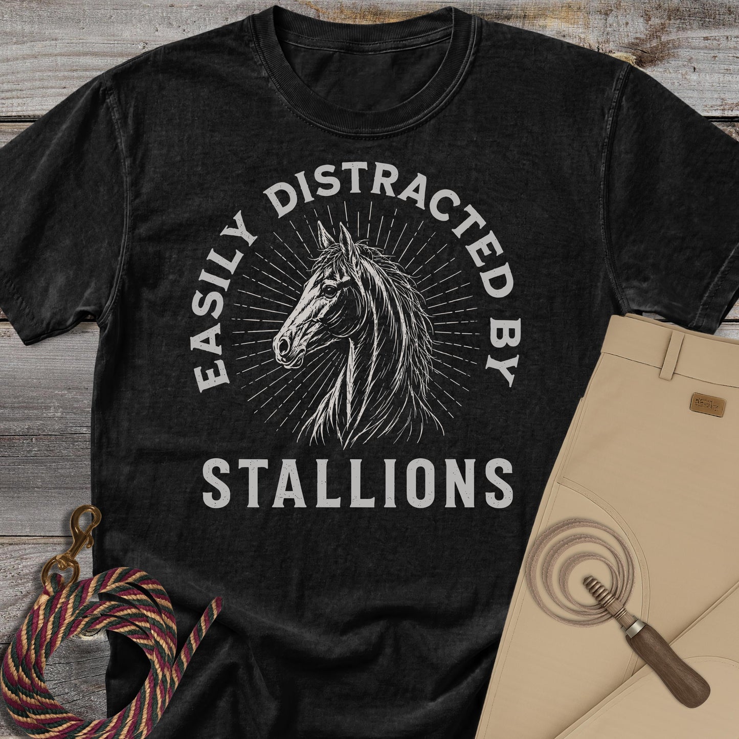 Easily Distracted by Stallions T-Shirt