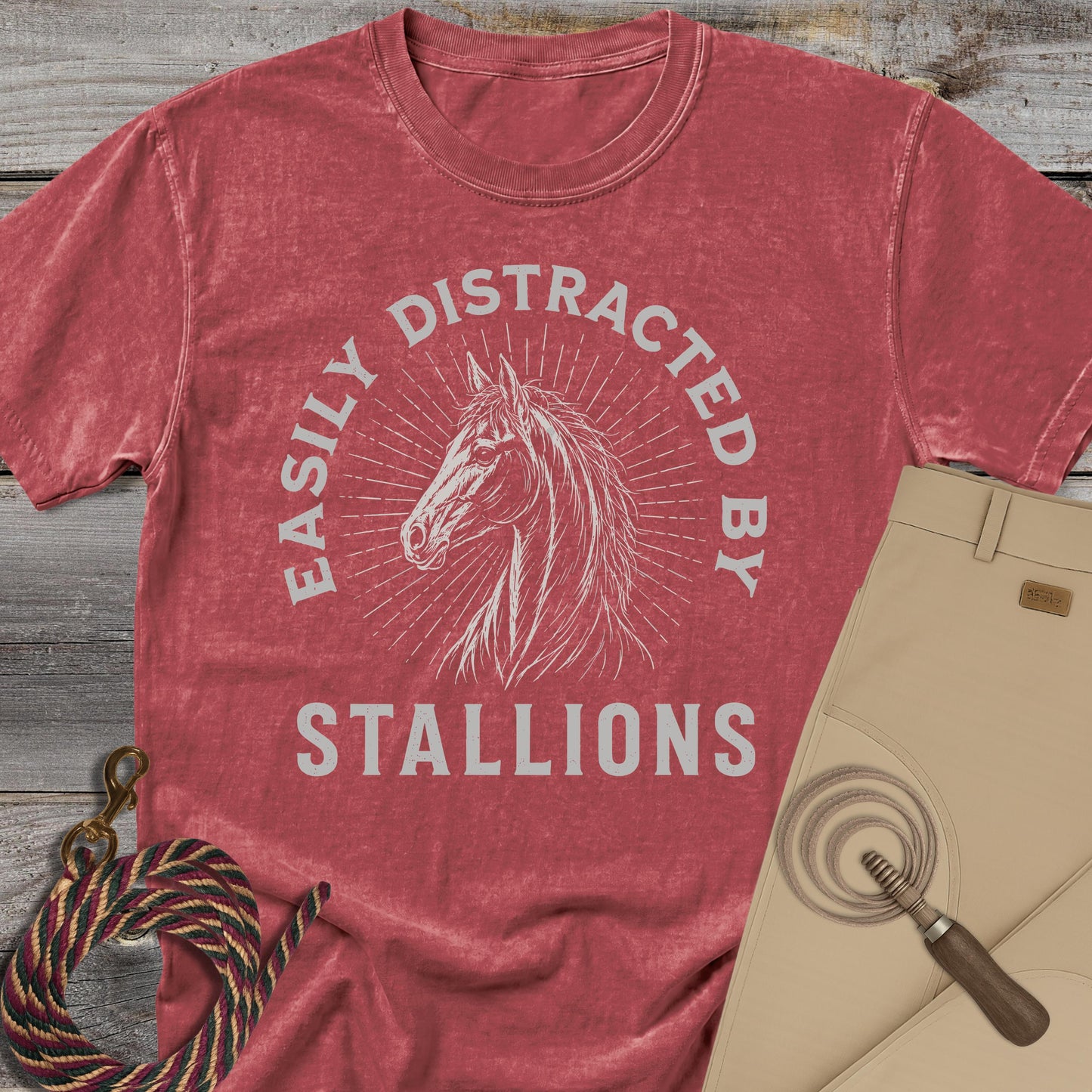 Easily Distracted by Stallions T-Shirt