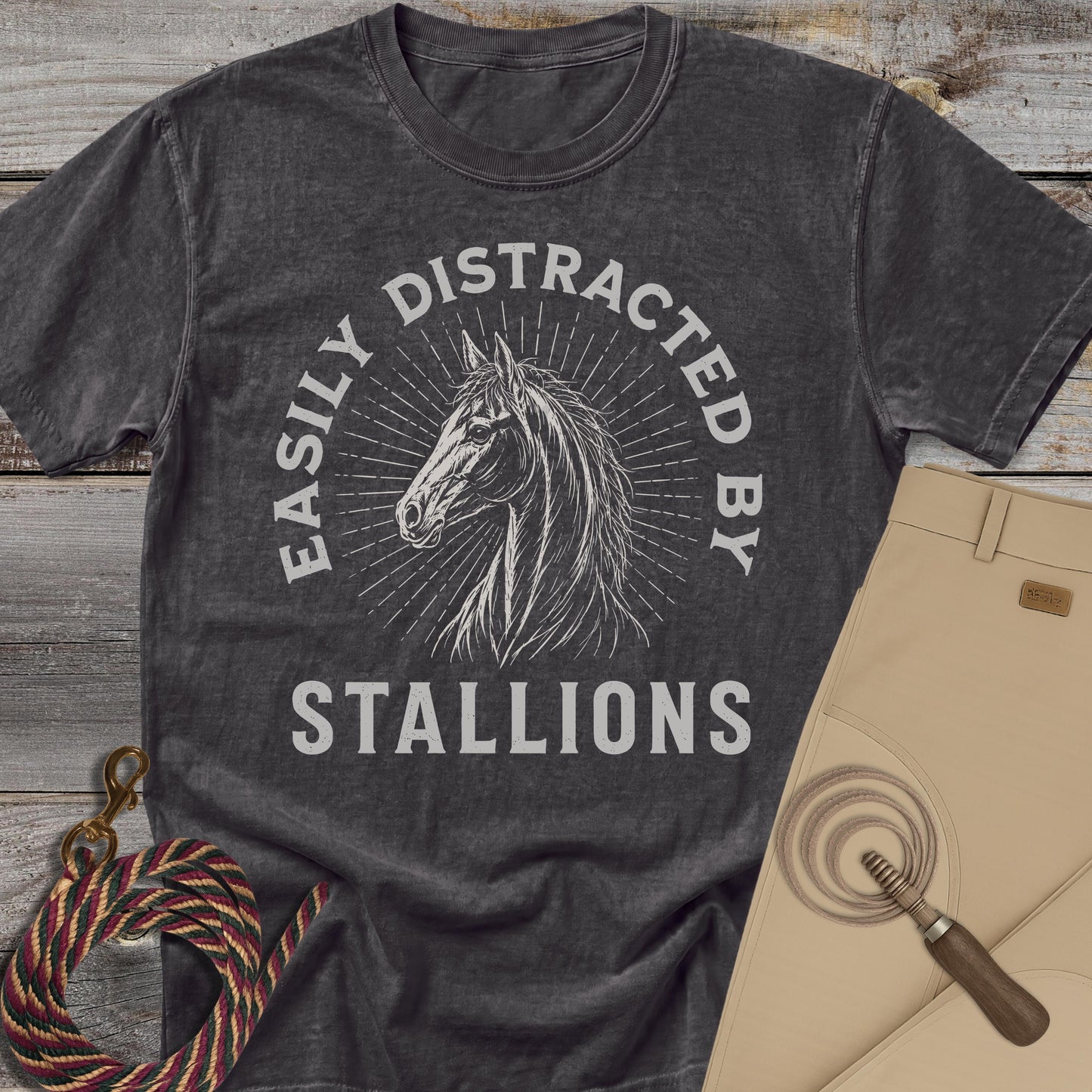 Easily Distracted by Stallions T-Shirt
