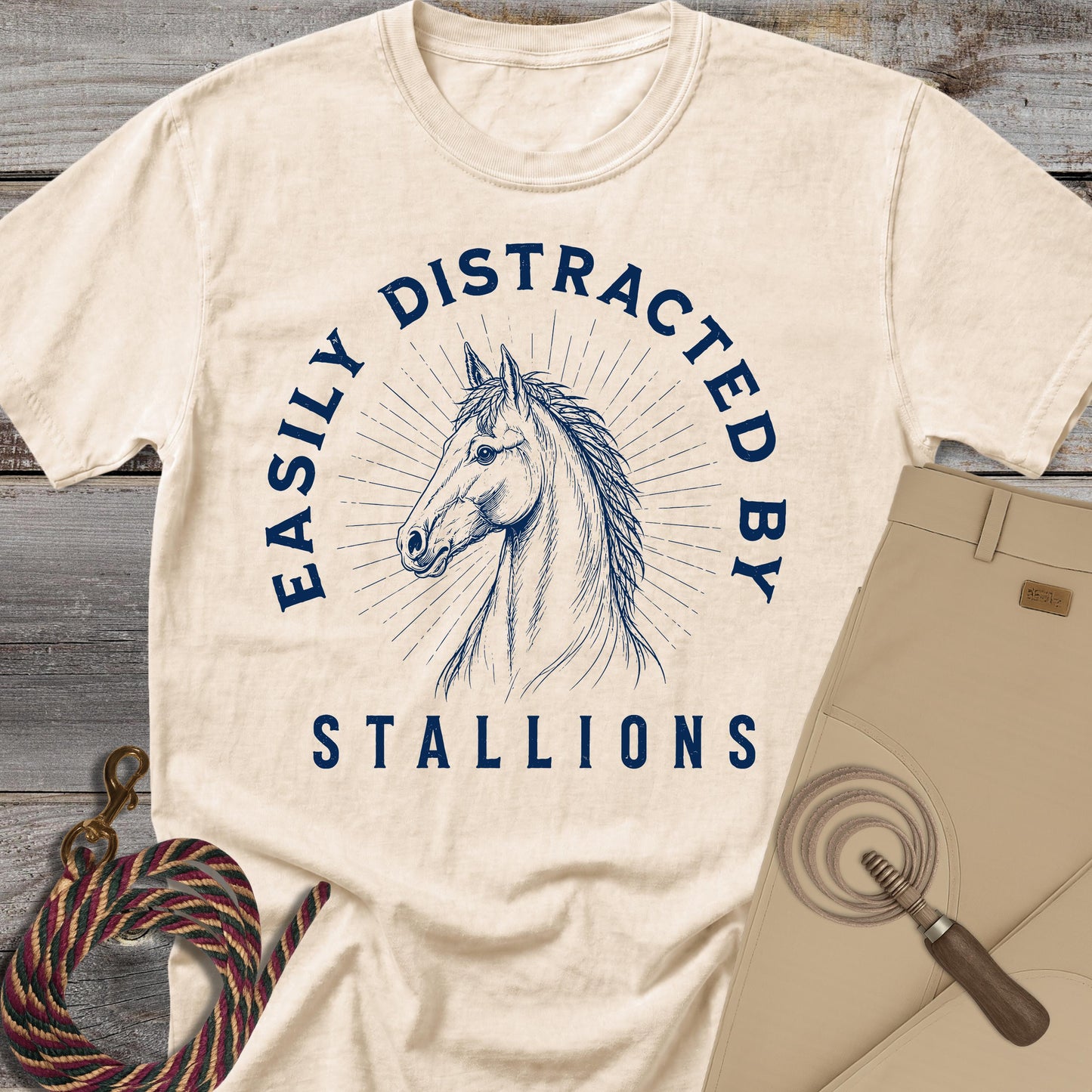 Easily Distracted by Stallions T-Shirt
