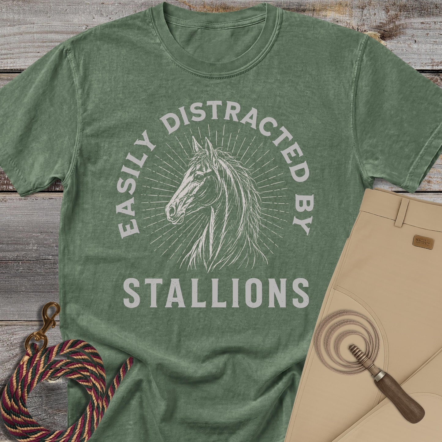 Easily Distracted by Stallions T-Shirt