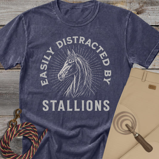 Easily Distracted by Stallions T-Shirt