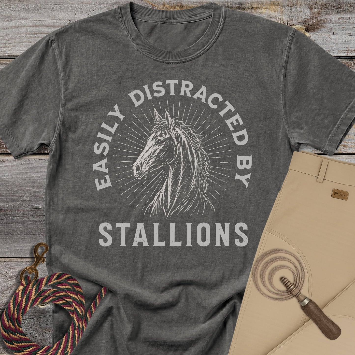 Easily Distracted by Stallions T-Shirt