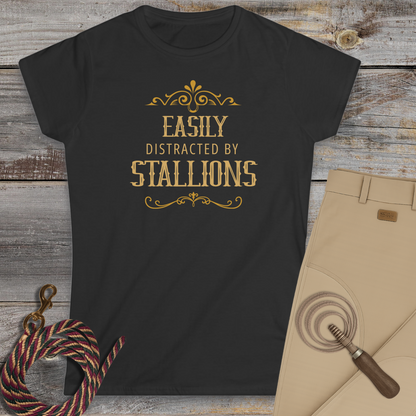 Easily Distracted by Stallions T-Shirt
