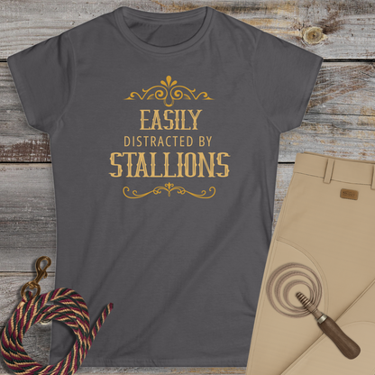 Easily Distracted by Stallions T-Shirt