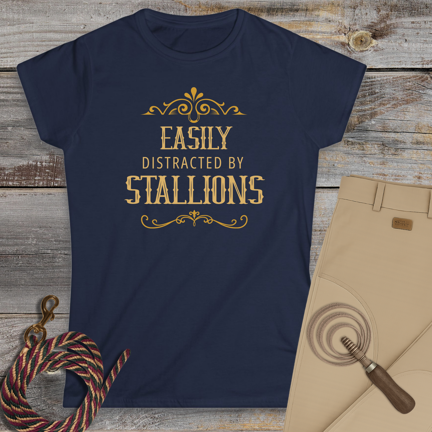 Easily Distracted by Stallions T-Shirt