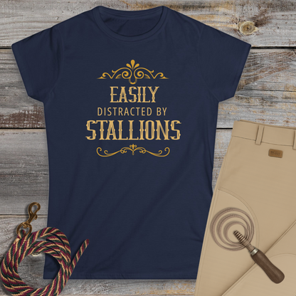 Easily Distracted by Stallions T-Shirt
