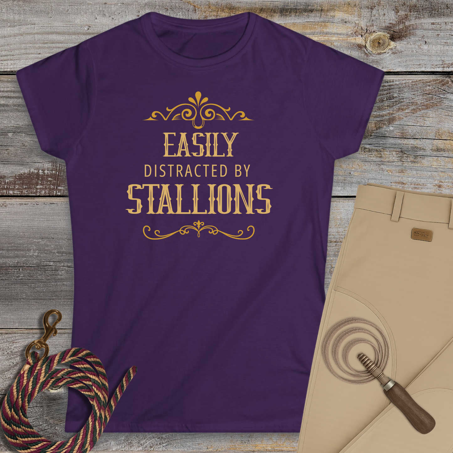 Easily Distracted by Stallions T-Shirt