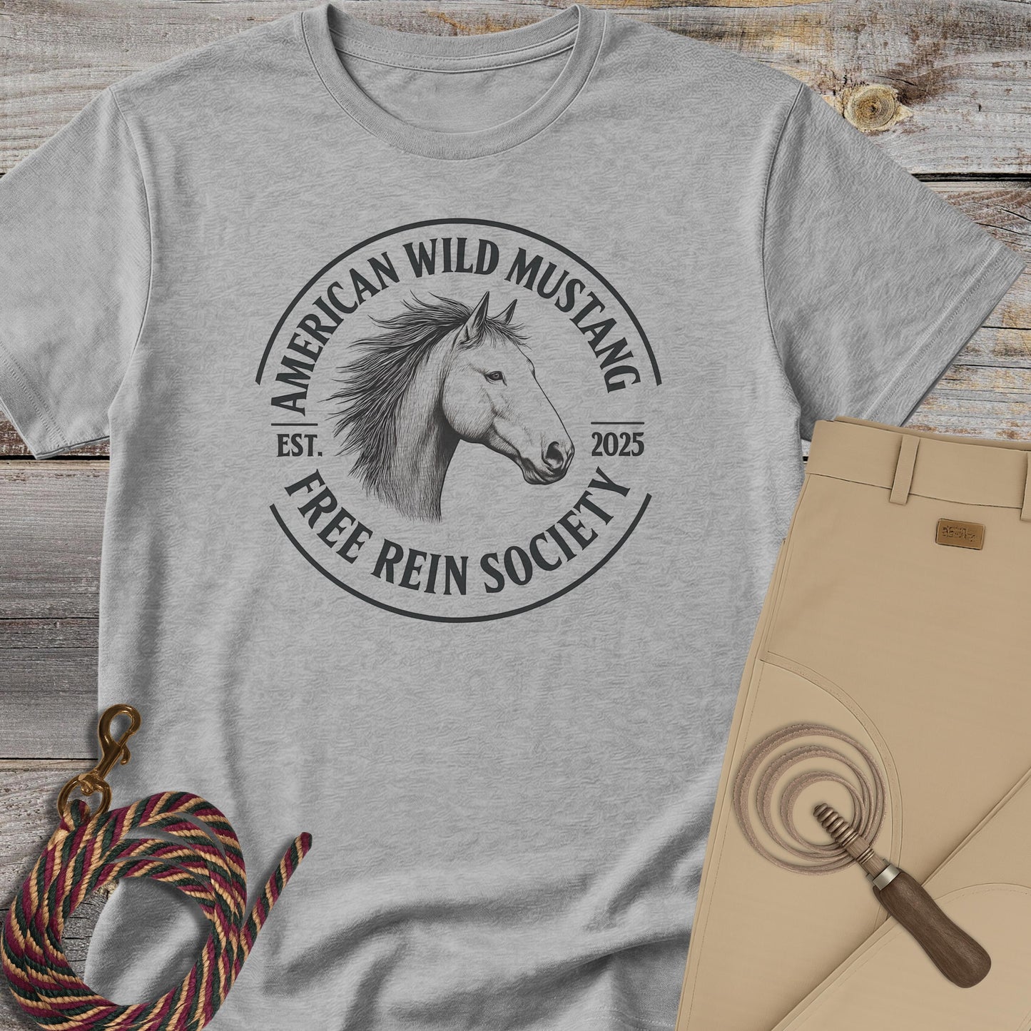 American Wild Mustang – Free Rein Society T-Shirt