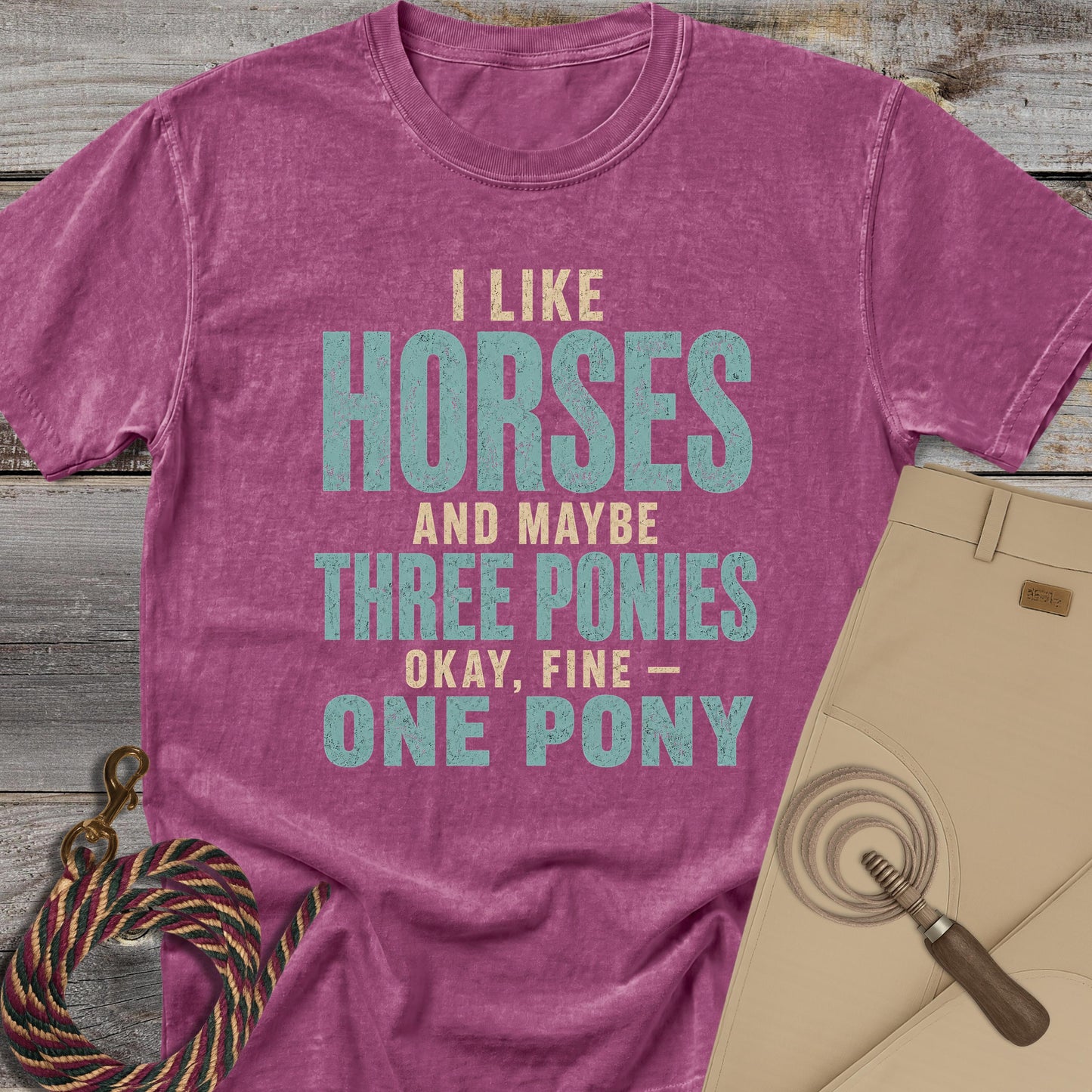 I Like Horses and Three Ponies T-Shirt