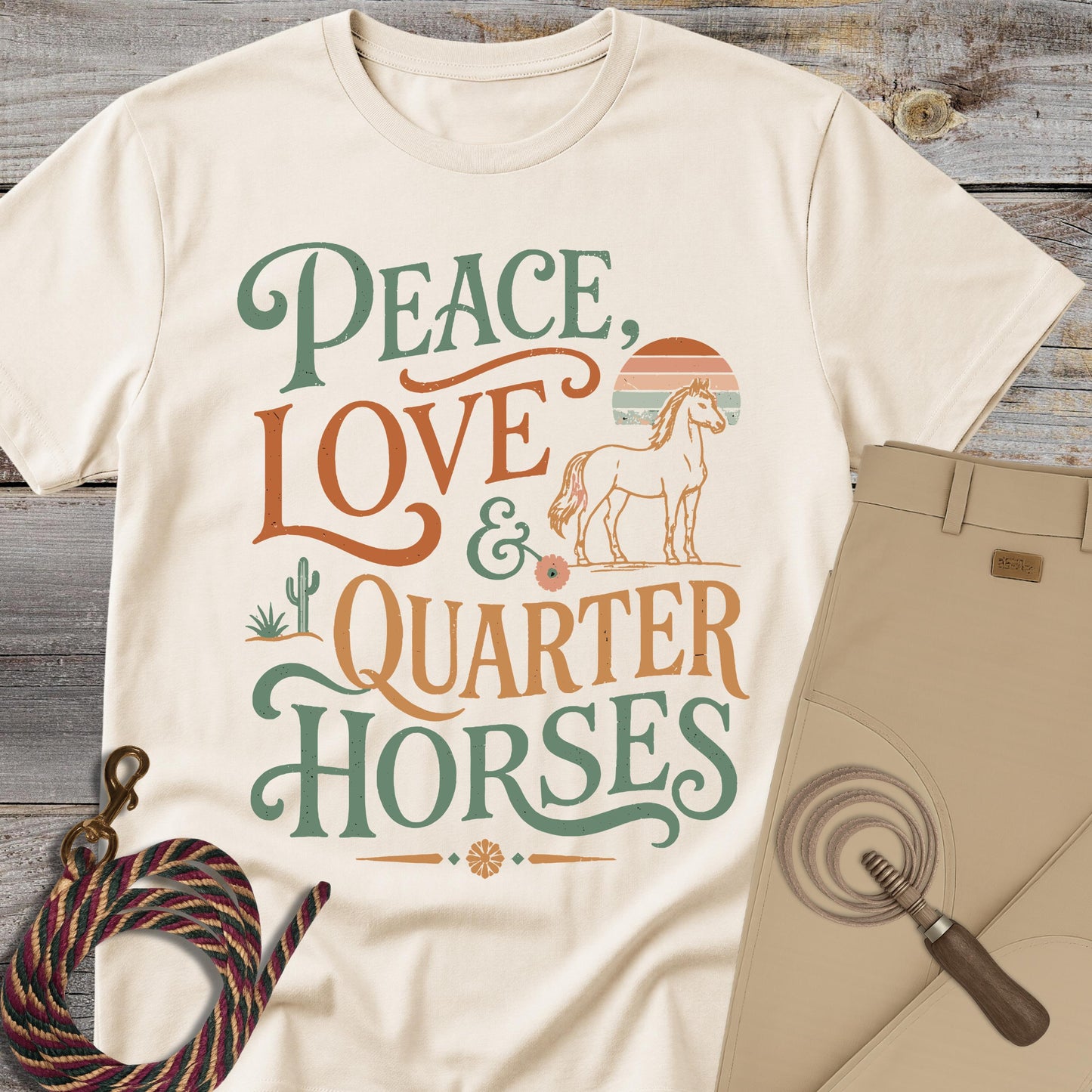 Peace, Love & Quarter Horses T-Shirt