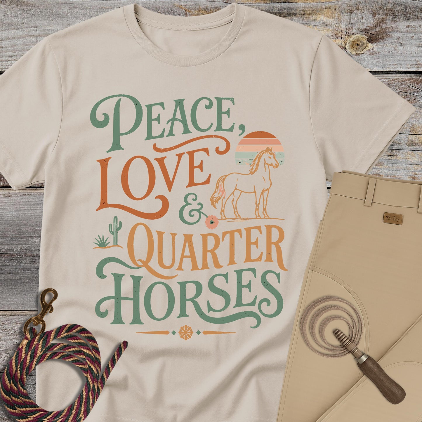Peace, Love & Quarter Horses T-Shirt