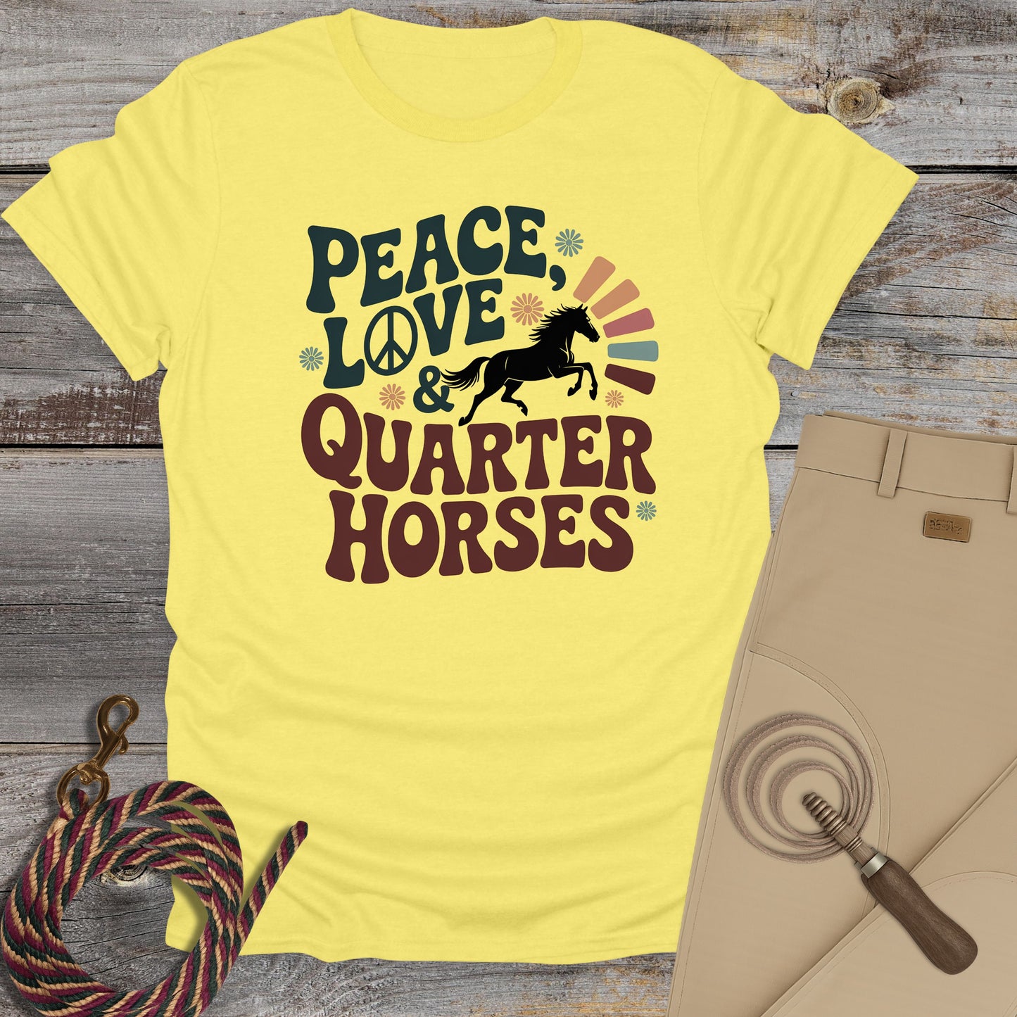 Peace, Love & Quarter Horses T-Shirt