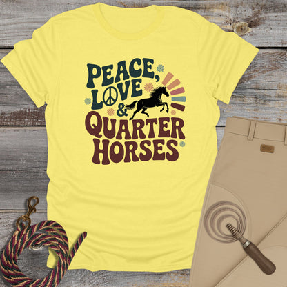Peace, Love & Quarter Horses T-Shirt