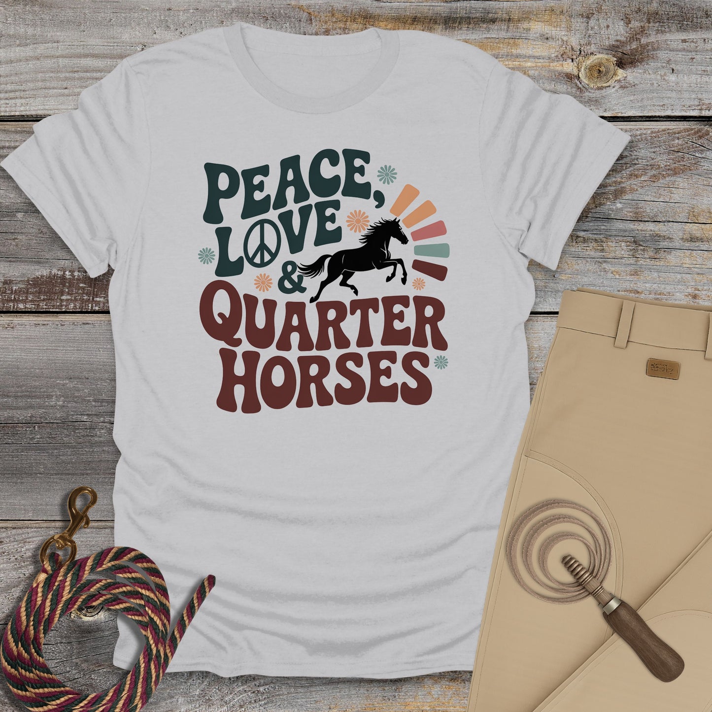 Peace, Love & Quarter Horses T-Shirt