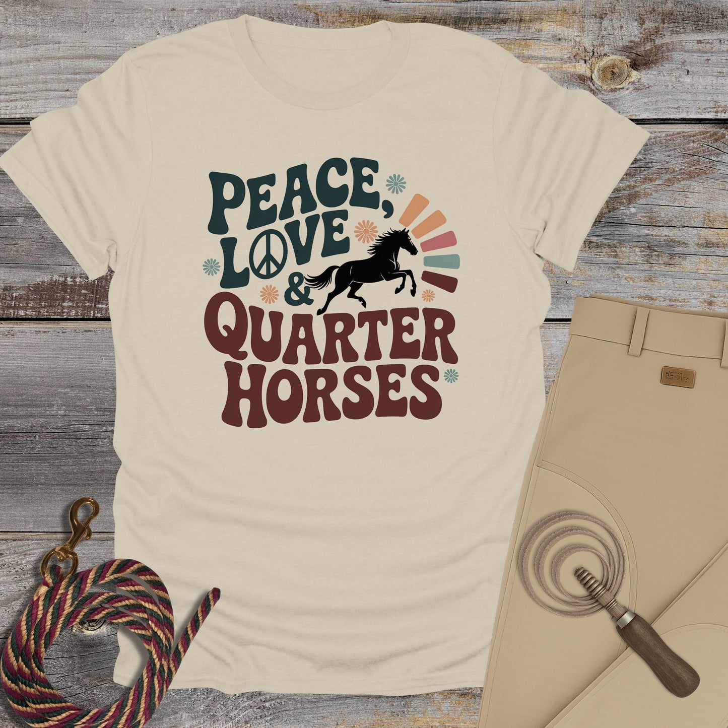 Peace, Love & Quarter Horses T-Shirt